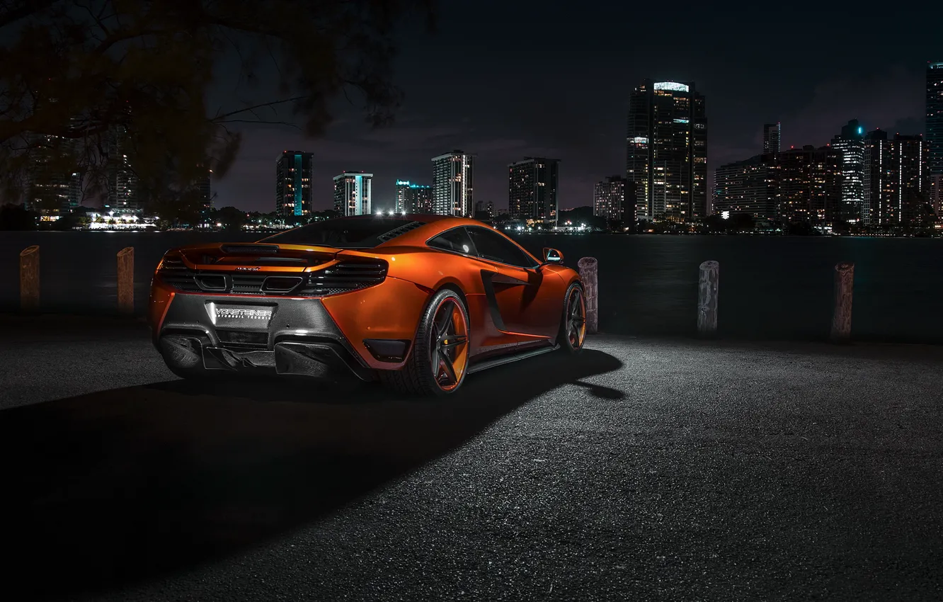 Photo wallpaper night, the city, supercar, Vorsteiner, tuning, rechange, McLaren, MP4-12c