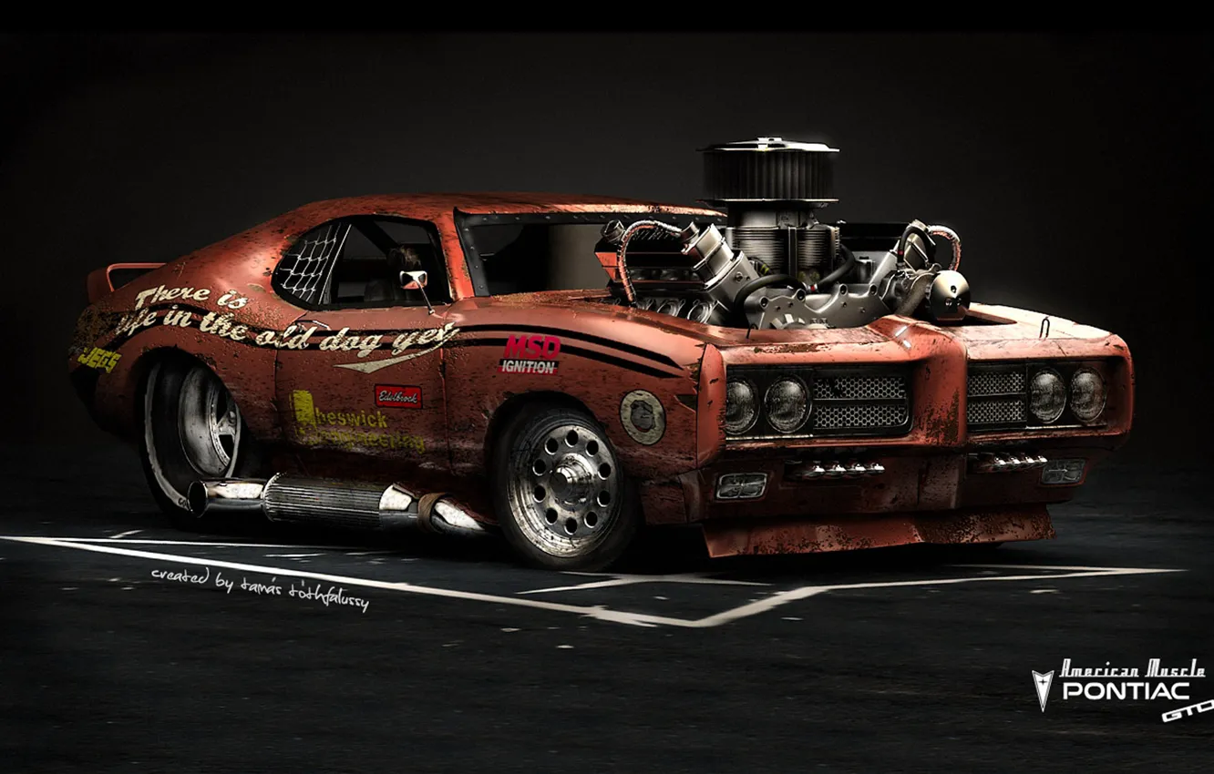 Photo wallpaper Car, Hot Rod, Pontiac GTO, American Muscle