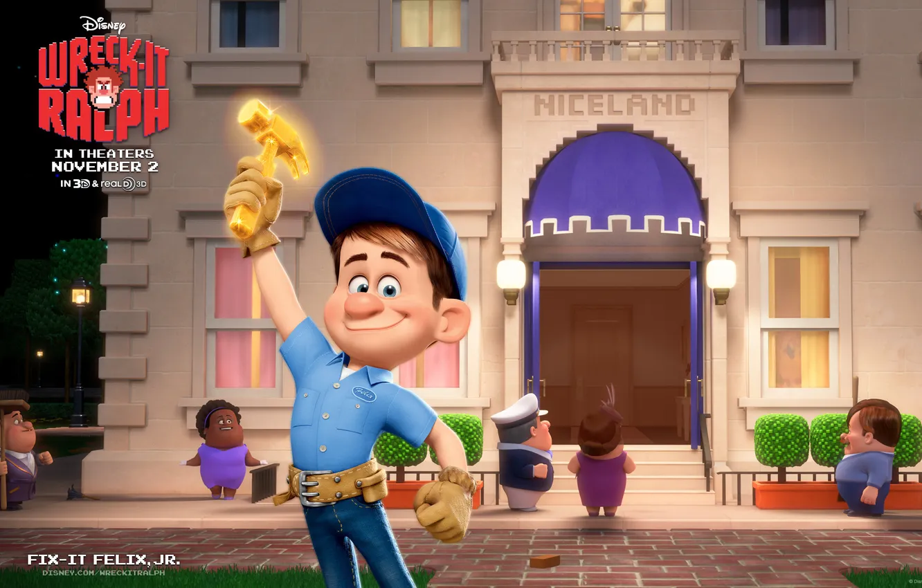 Photo wallpaper background, the film, Wallpaper, cartoon, boy, cap, wallpapers, Ralph