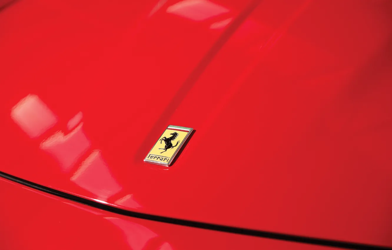 Photo wallpaper Ferrari, logo, 599, Ferrari 599 GTO