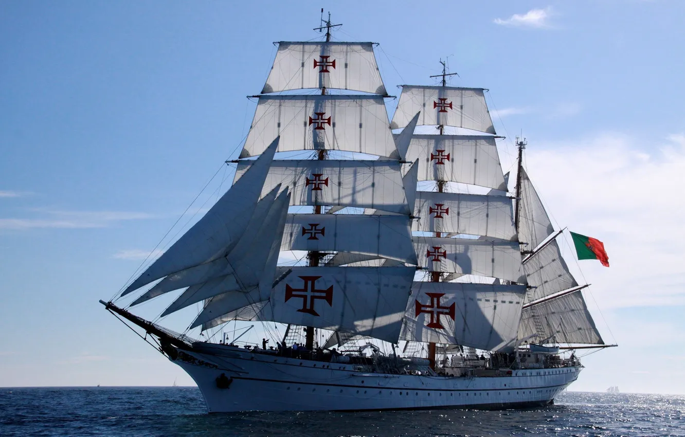 Photo wallpaper Sea, Ship, Sails