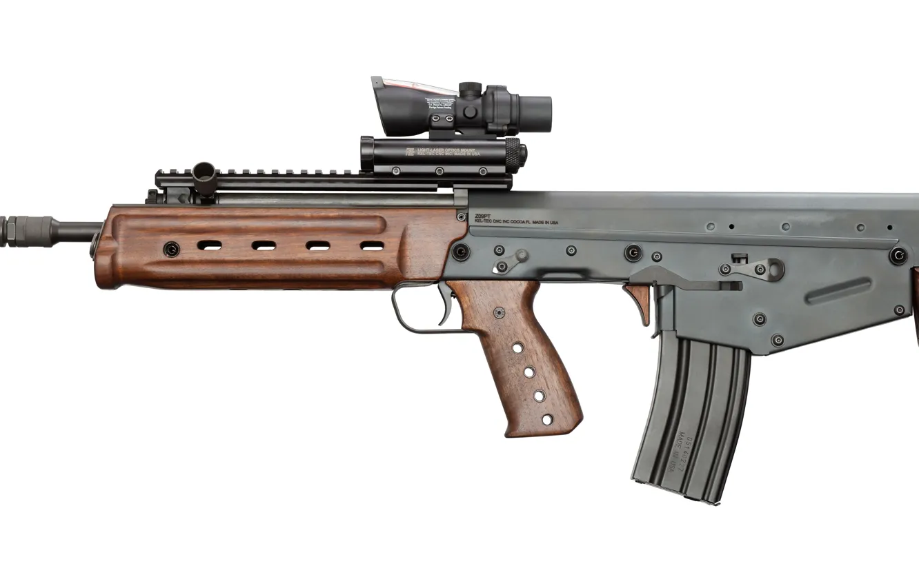 Photo wallpaper metal, gun, weapon, war, Charger, wood, NATO, rifle