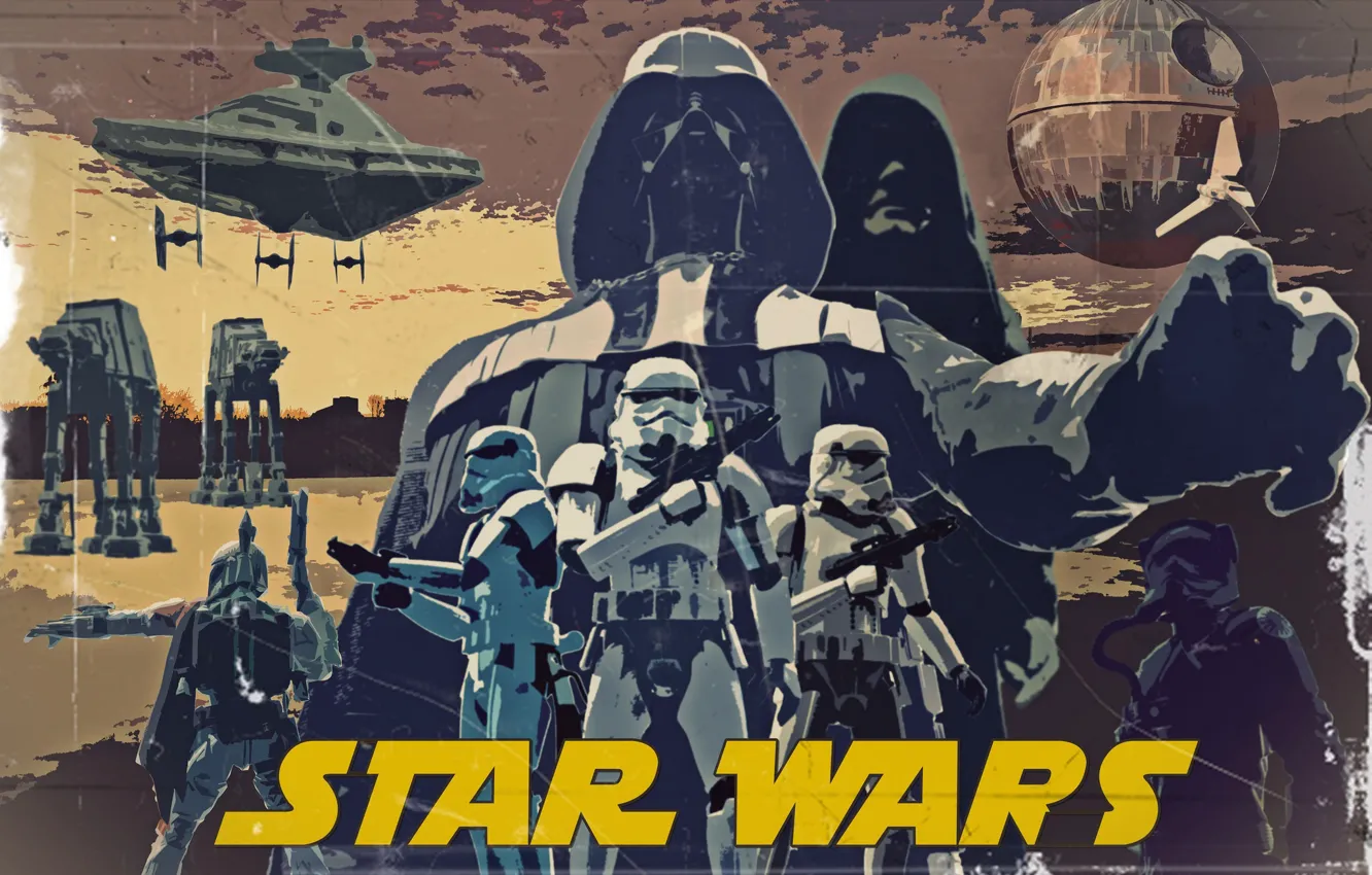 Photo wallpaper Star Wars, star wars, poster