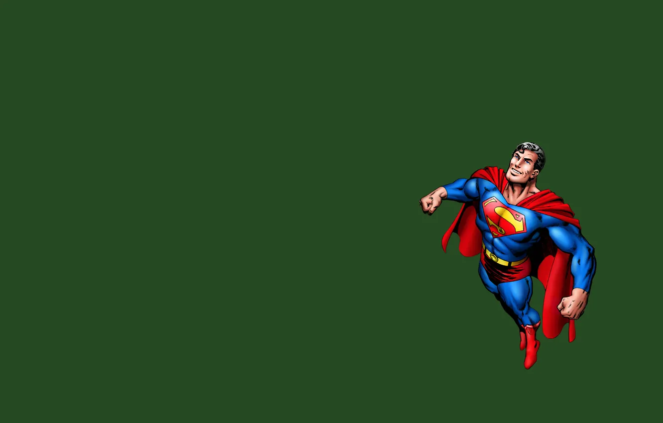 Photo wallpaper Superman, fly, Superman, hero