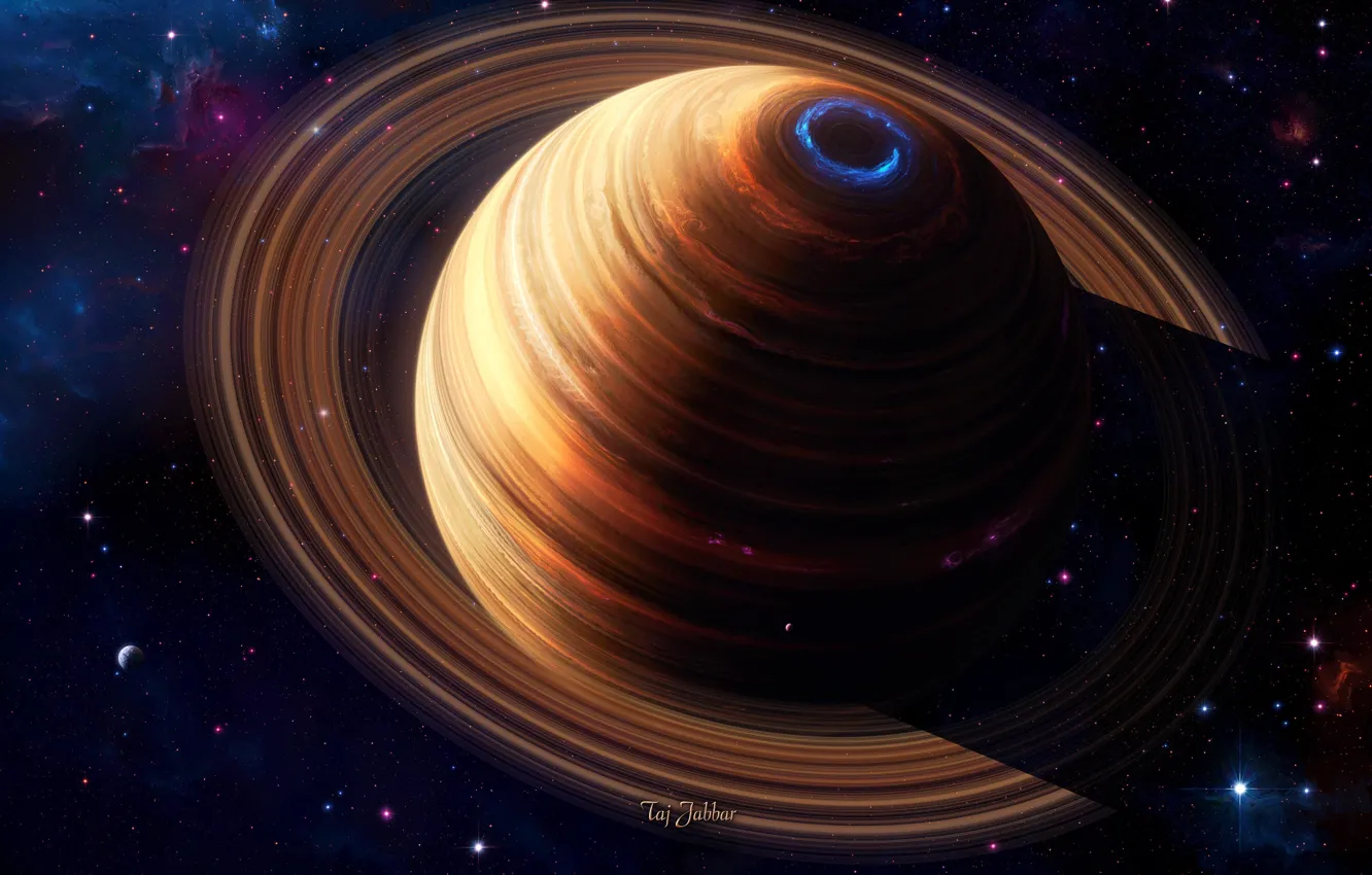 Photo wallpaper space, nebula, art, stars, planet, Tim Barton, Cosmicspark, by Cosmicspark