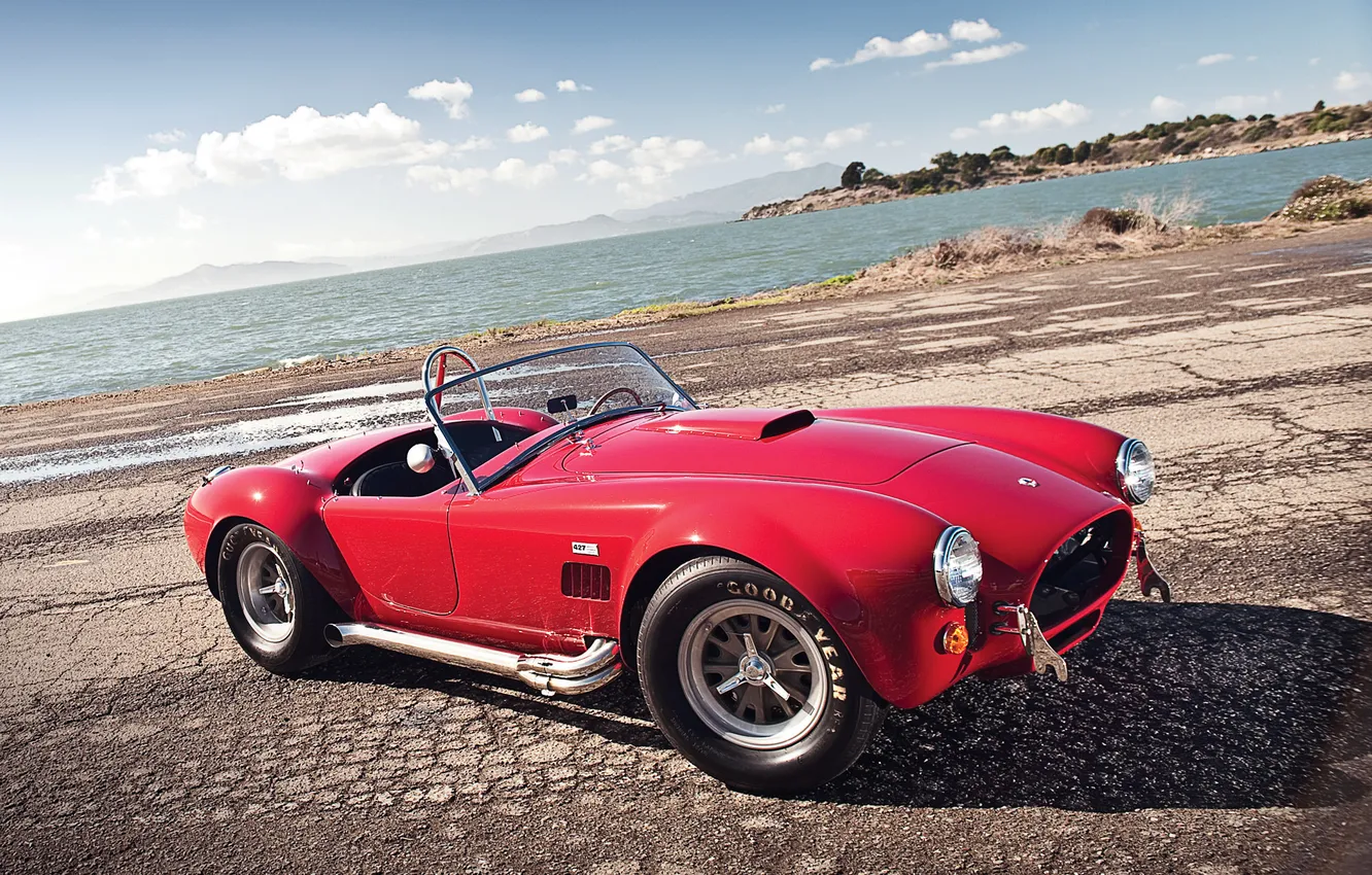 Photo wallpaper Shelby, red, 427, fast, 66'