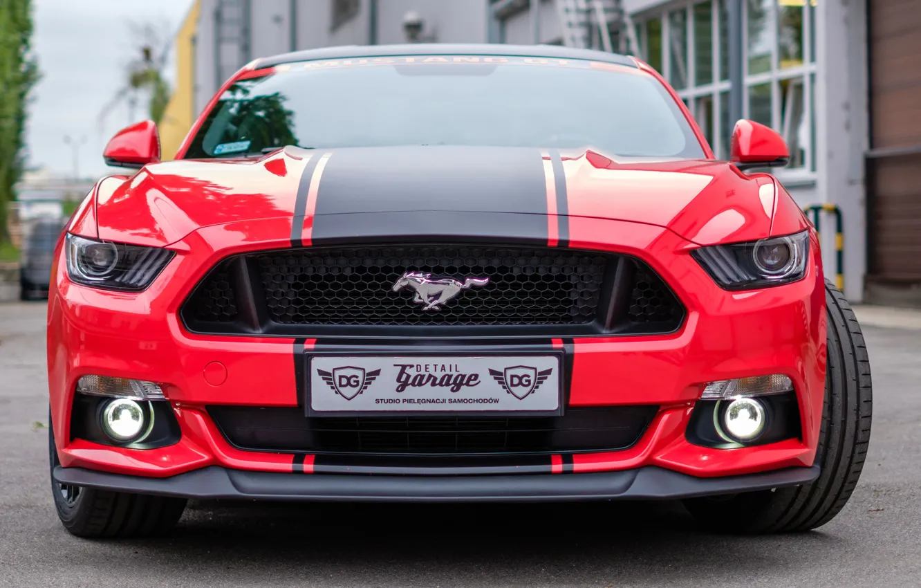 Photo wallpaper car, auto, lights, lights, Mustang, Ford, Mustang, car