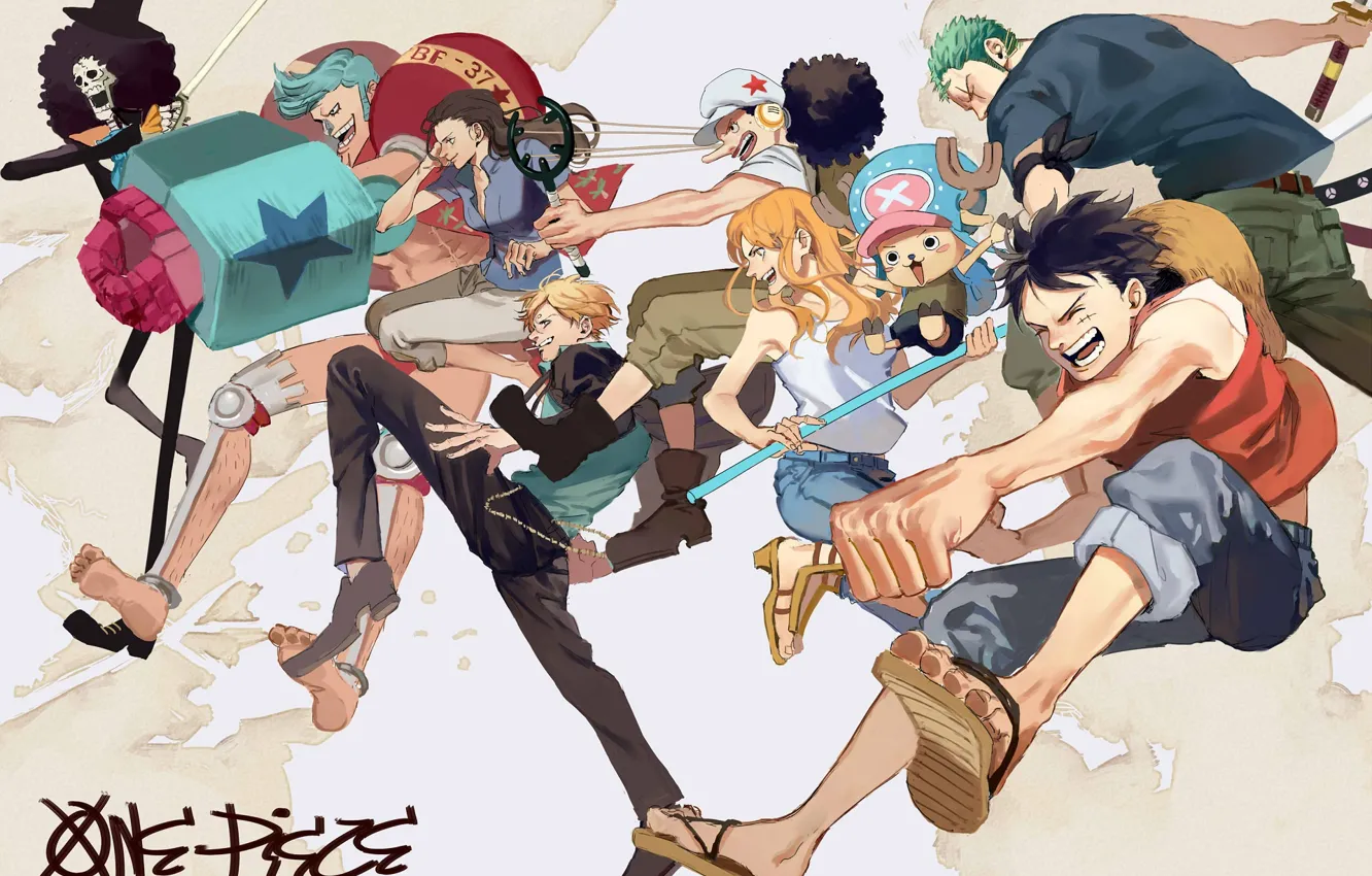 Photo wallpaper anime, pirates, characters