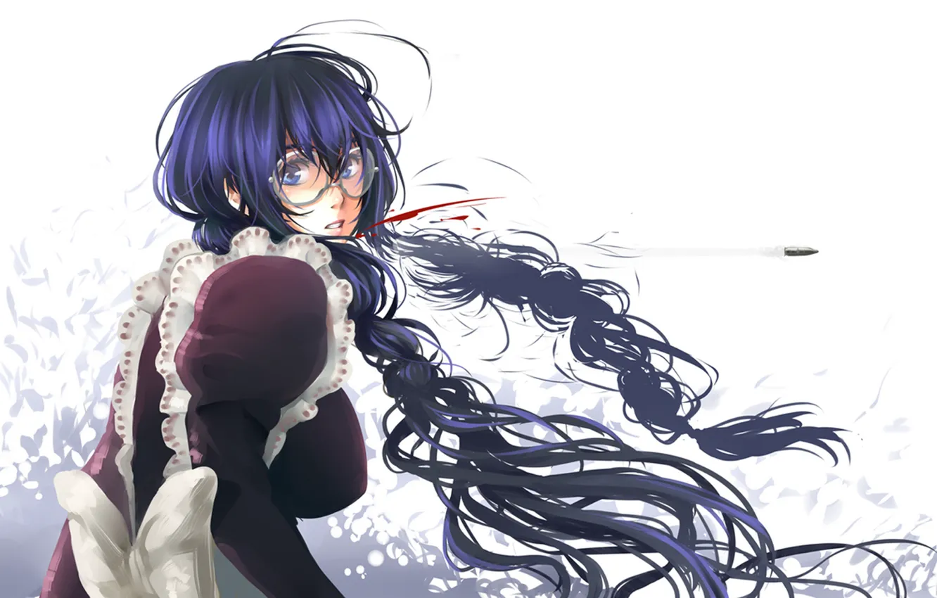 Photo wallpaper glasses, Anime, the maid, Black lagoon, bullet., Roberta