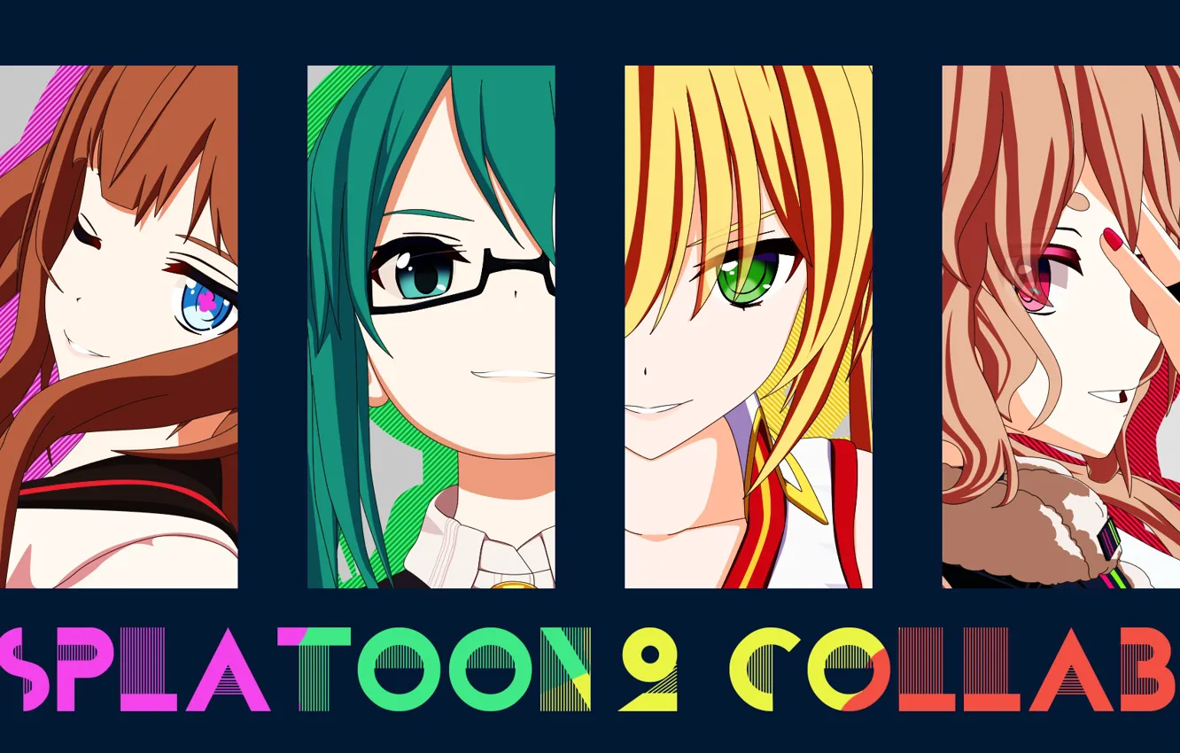 Photo wallpaper girl, collage, art, Virtual youtuber