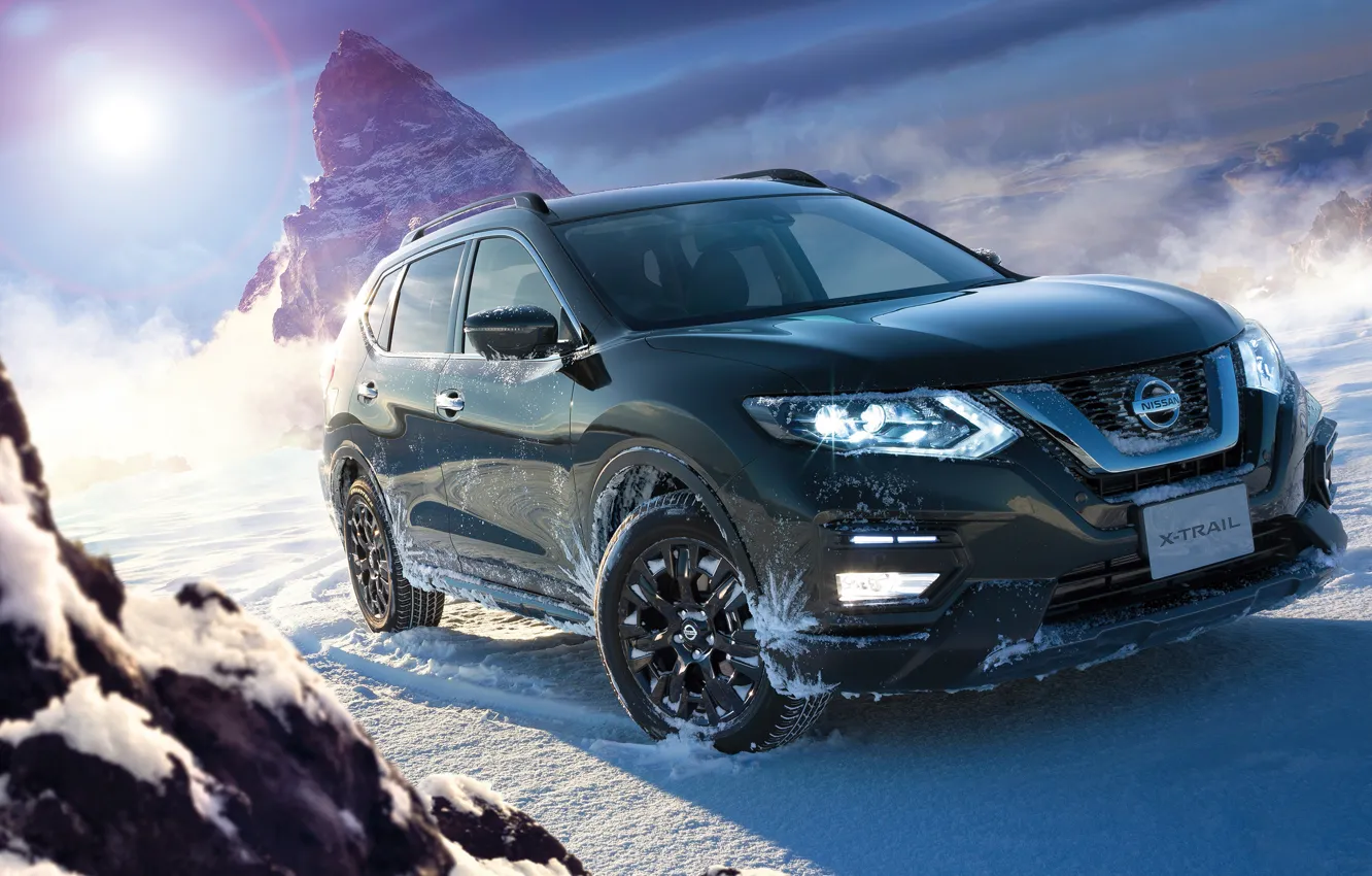 Photo wallpaper winter, SUV, Nissan, X-Trail