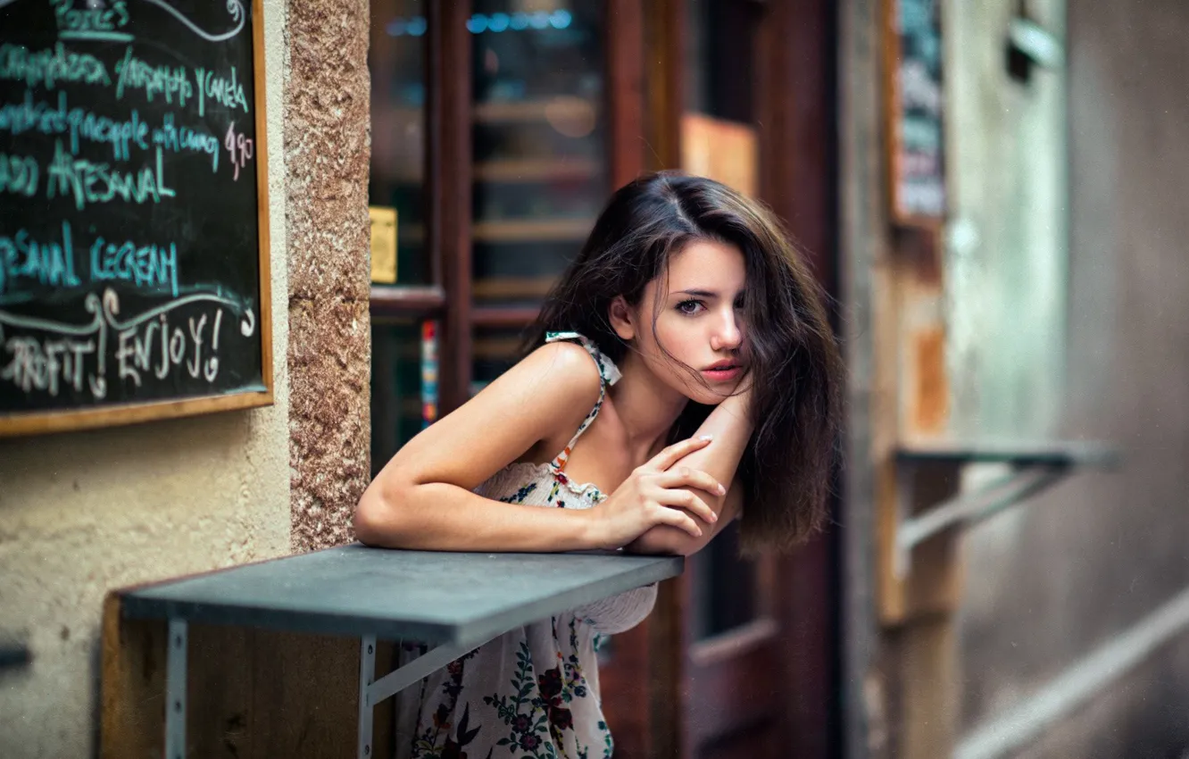 Photo wallpaper look, girl, pose, dress, Delaiah Gonzalez, Gustavo Terzaghi