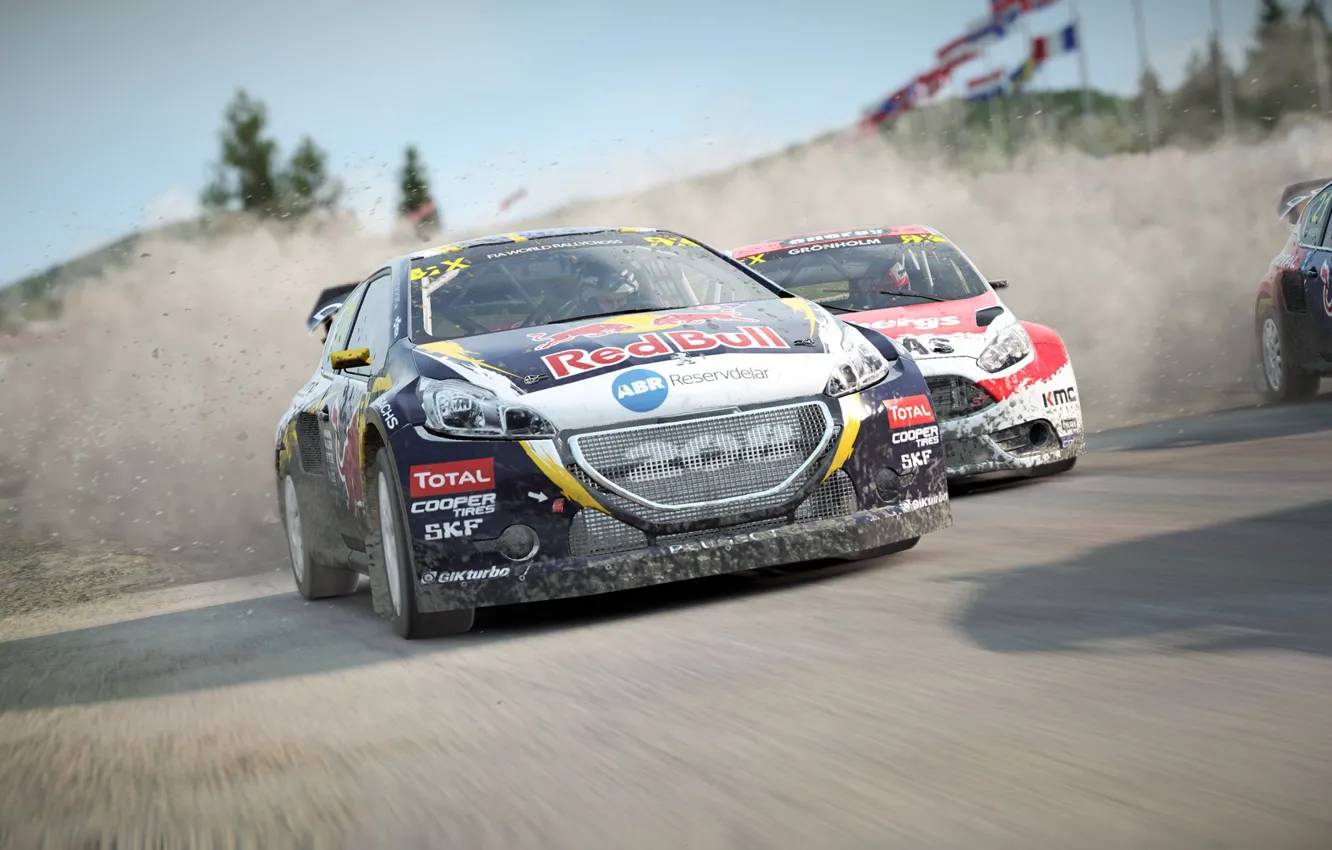 Photo wallpaper car, dirt, game, race, speed, fast, RedBull, Dirt 4