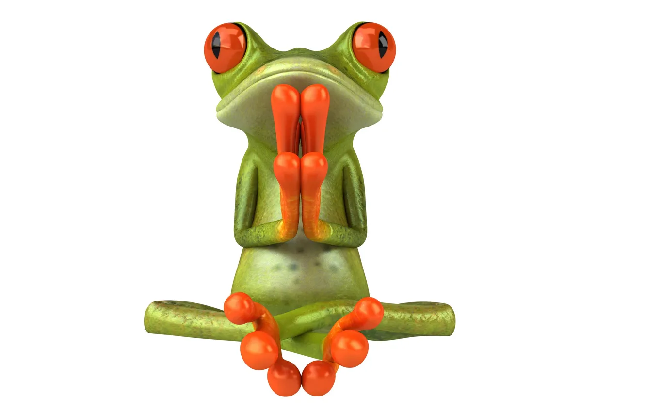 Photo wallpaper pose, graphics, frog, yoga, free frog