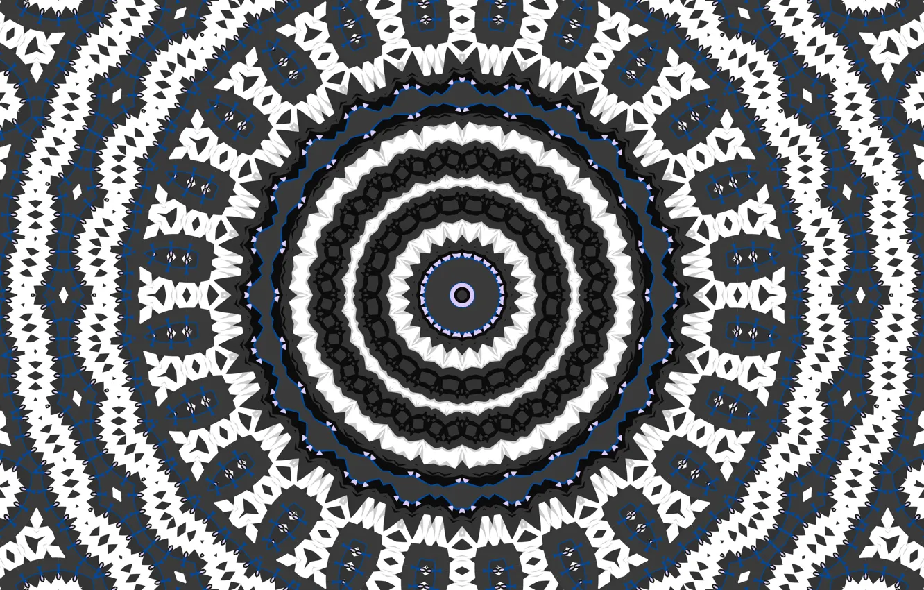 Photo wallpaper pattern, color, round, kaleidoscope