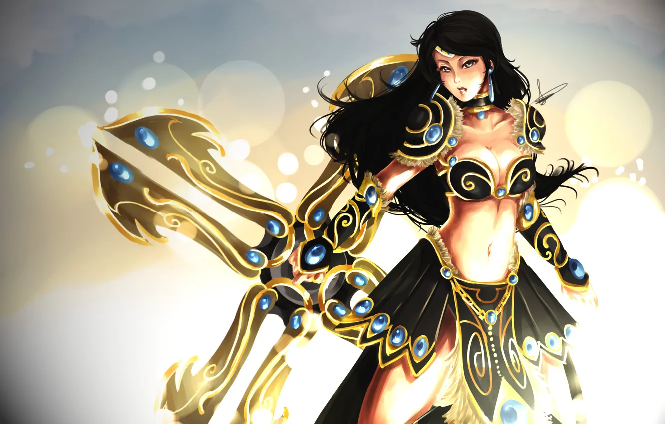 Photo wallpaper weapons, the game, armor, League of Legends, sivir? girl