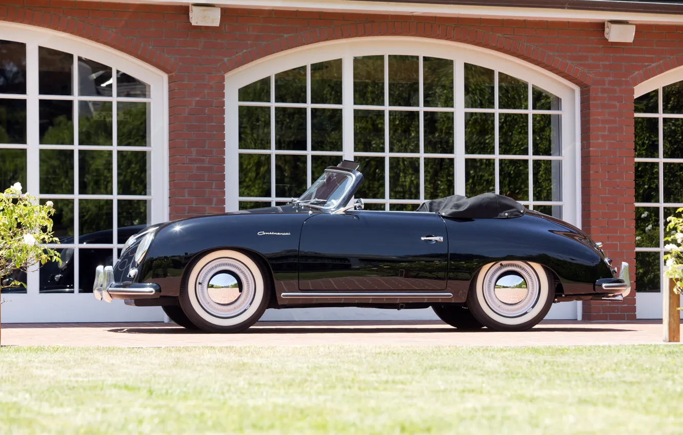 Photo wallpaper Porsche, 1954, 356, side view, Porsche 356 1500 Continental Cabriolet