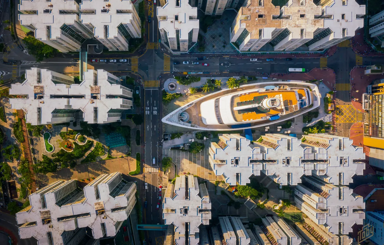 Photo wallpaper China, yacht, Hong Kong, Kowloon, TEMPLE STREET MARKET