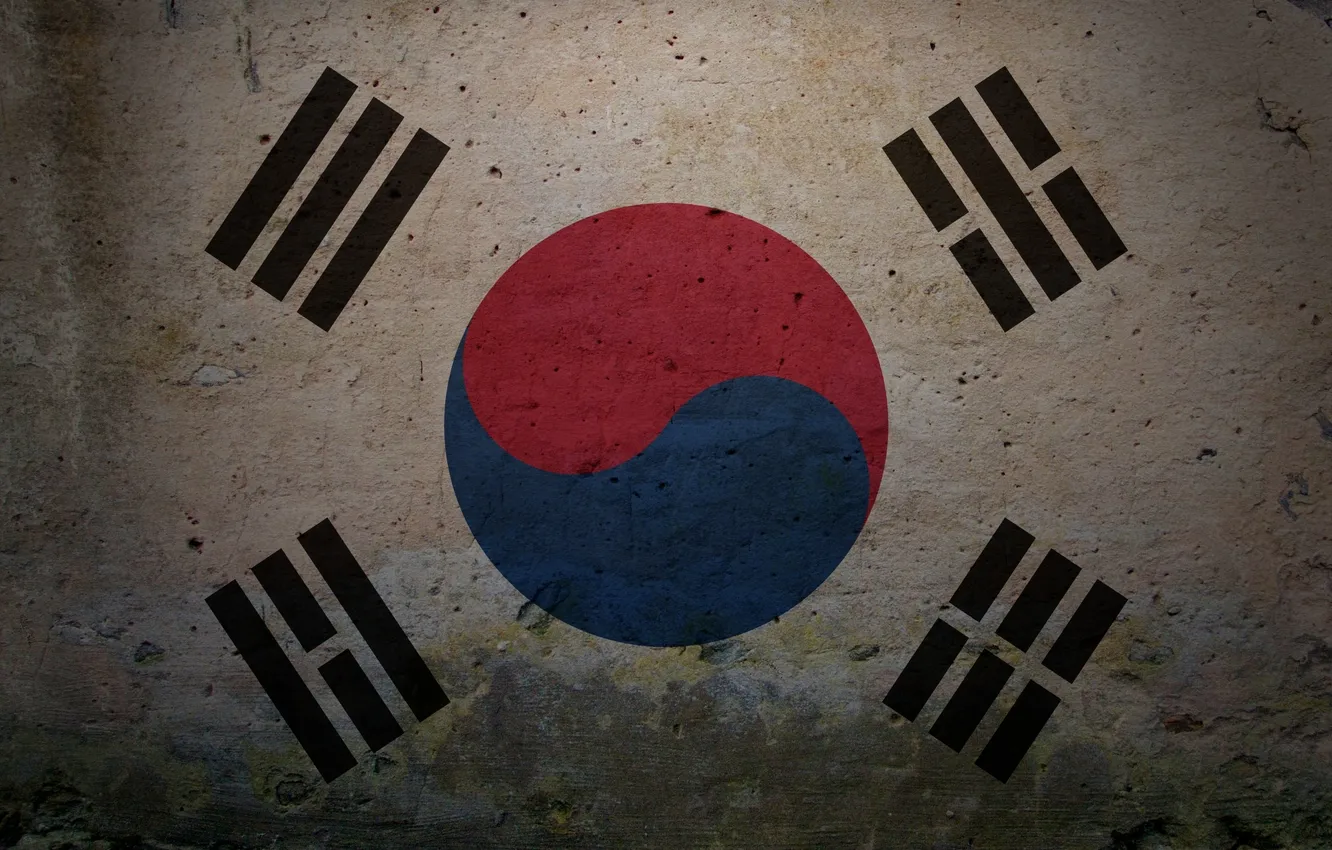 Photo wallpaper flag, Korea, Yin-Yang, South Korea, Thegucci