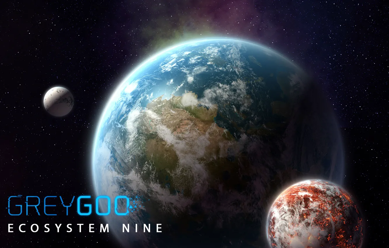 Photo wallpaper space, earth, the moon, greygoo, grey goo, Petroglyph Games, grey goo, game 2015