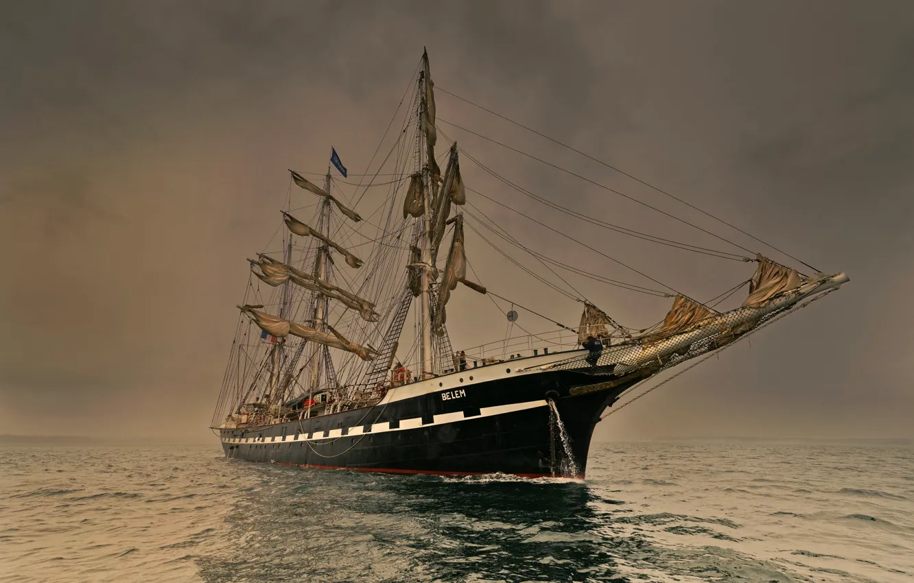 Photo wallpaper sea, romance, ship, sailing