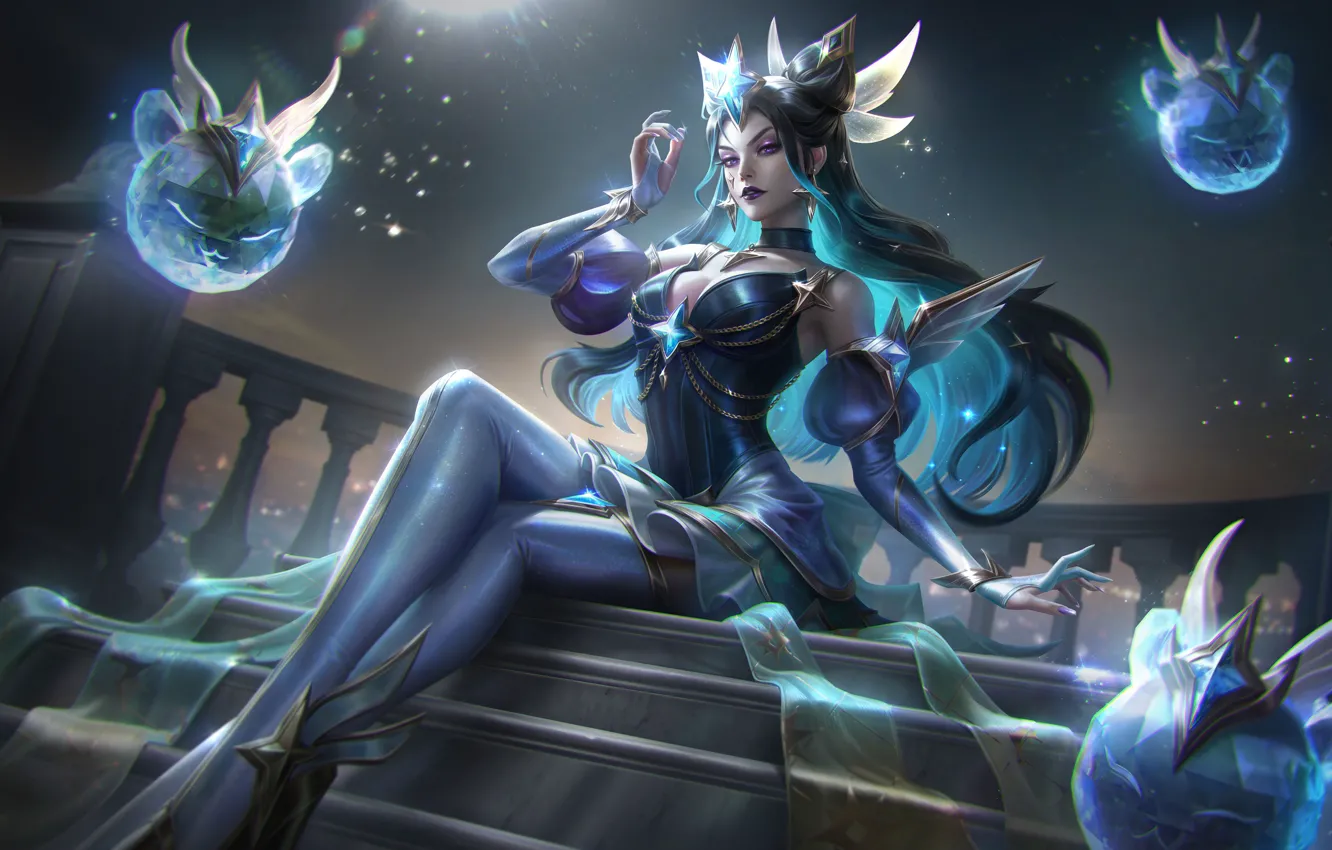 Photo wallpaper game, League of Legends, LoL, Prestige Star Guardian Syndra