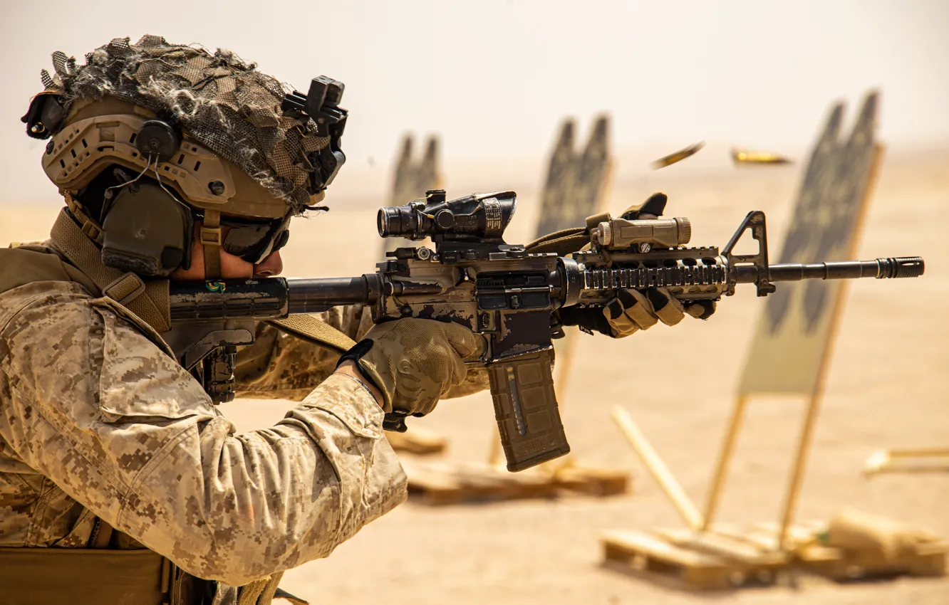 Photo wallpaper soldiers, machine, target, UAE, Marine corps, United Arab Emirates, Sergeant, marine corps