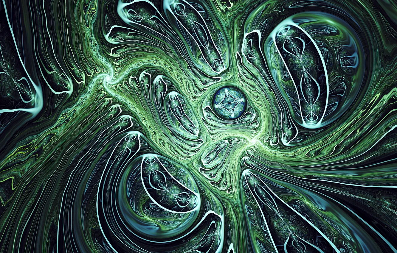 Photo wallpaper pattern, paint, green
