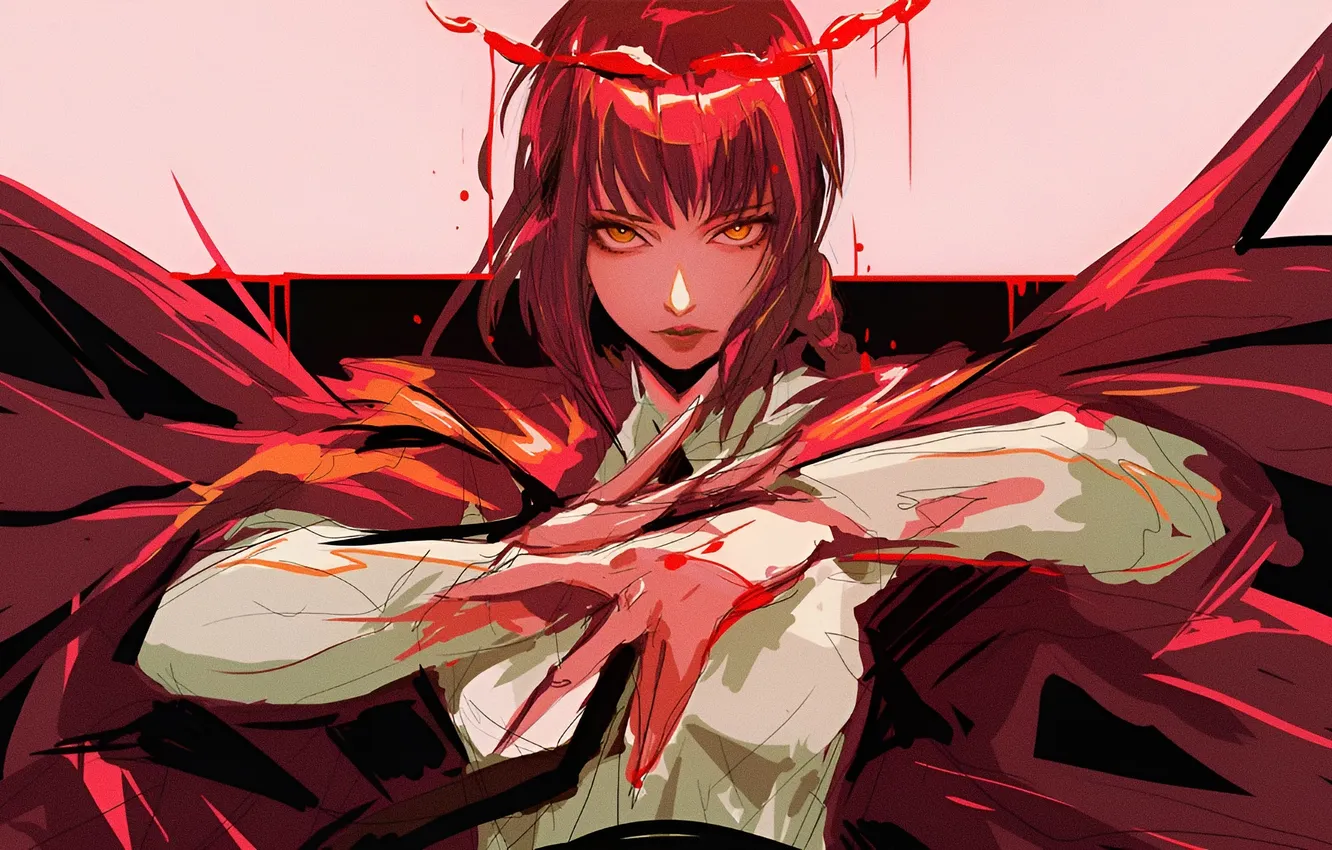 Photo wallpaper anime, Illustration, Chainsaw Man, Makima Chainsaw Man, Mujumonster