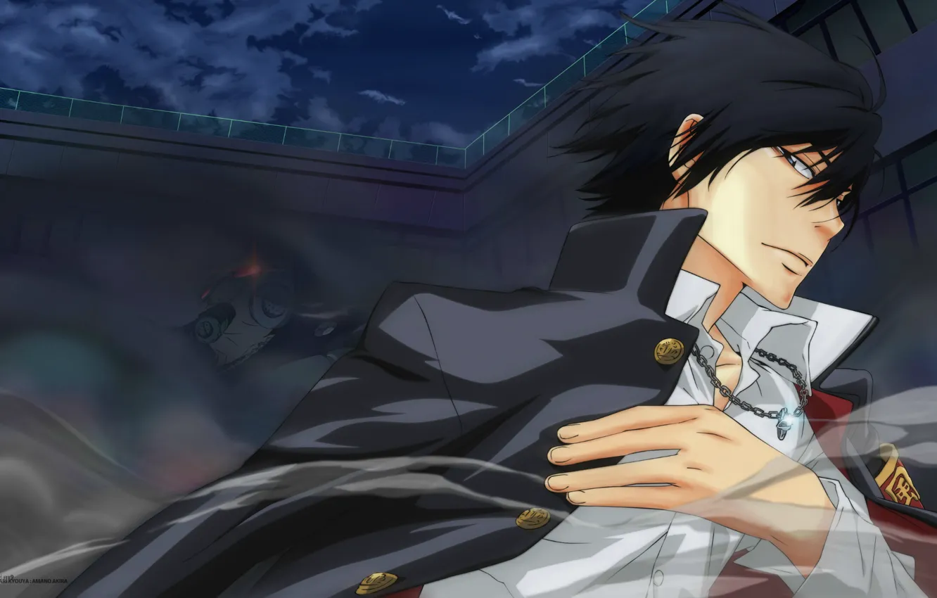 Photo wallpaper look, fog, form, chain, school, art, katekyo Hitman reborn, amano akira