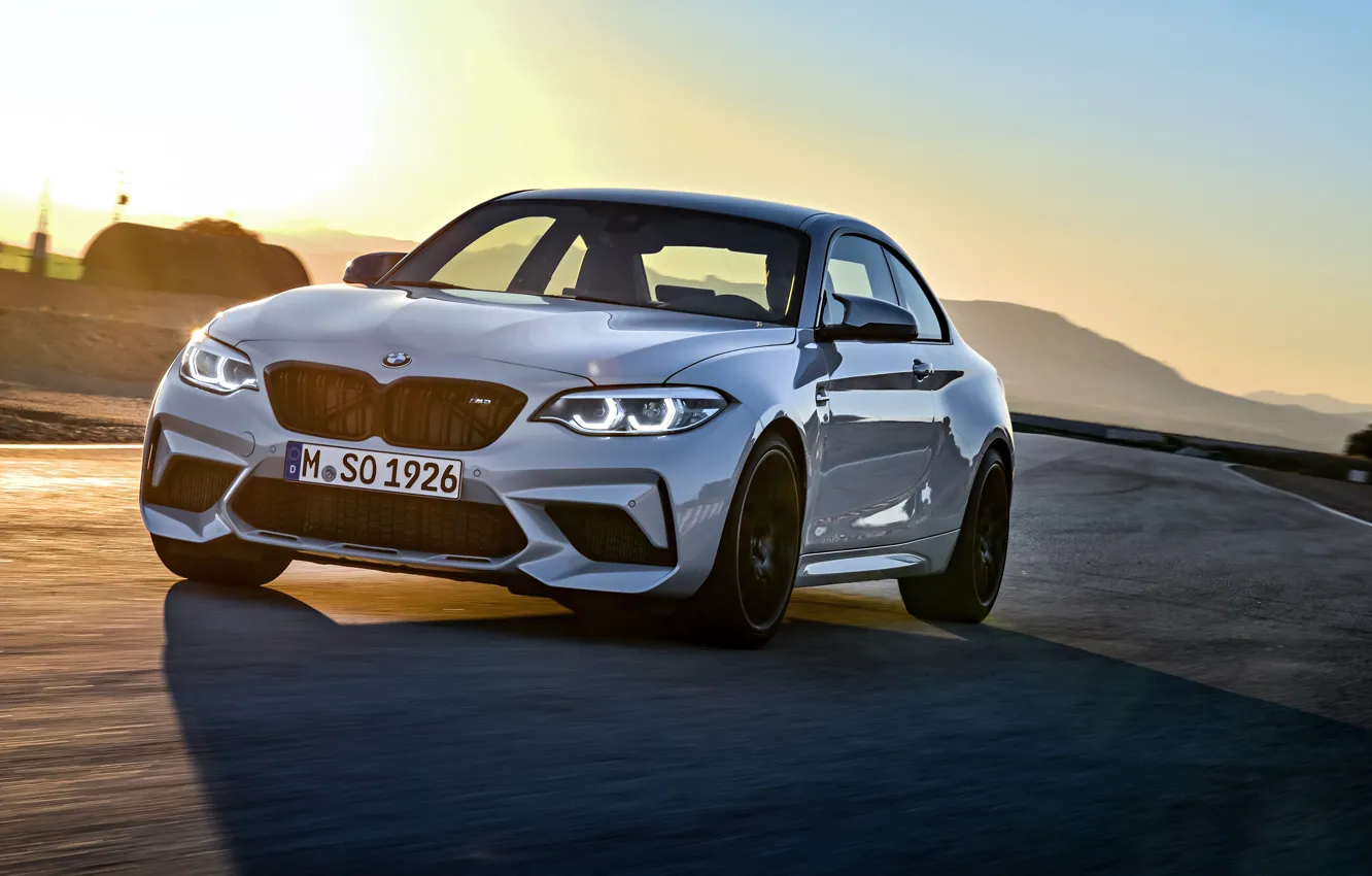 Photo wallpaper BMW, front view, F87, M2, BMW M2 Competition