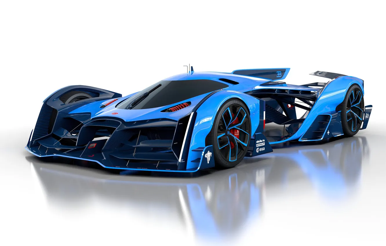 Photo wallpaper blue, Bugatti, sports, Bugatti Vision