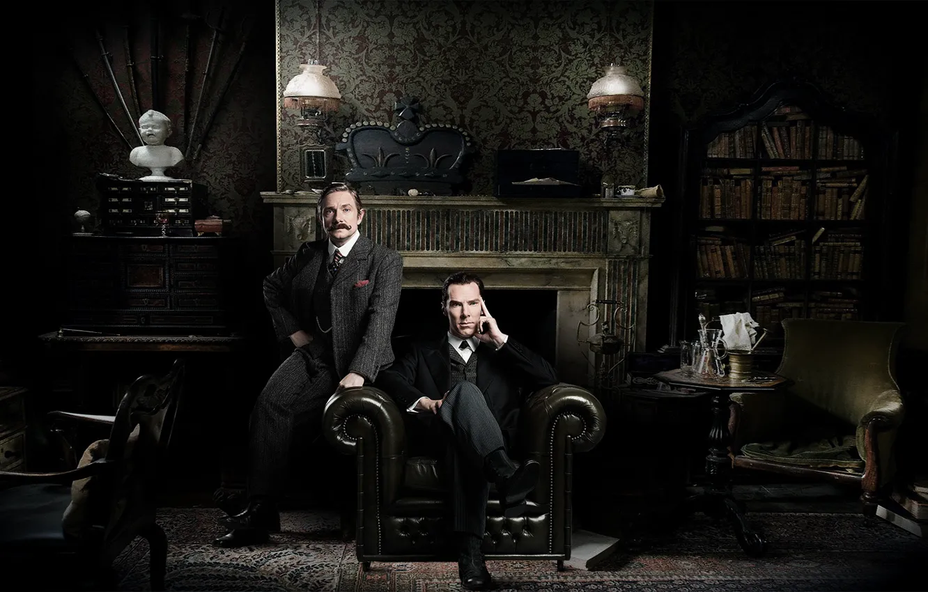 Photo wallpaper Martin Freeman, Benedict Cumberbatch, Sherlock, Sherlock BBC, Sherlock Holmes, John Watson, Sherlock (TV series), by …