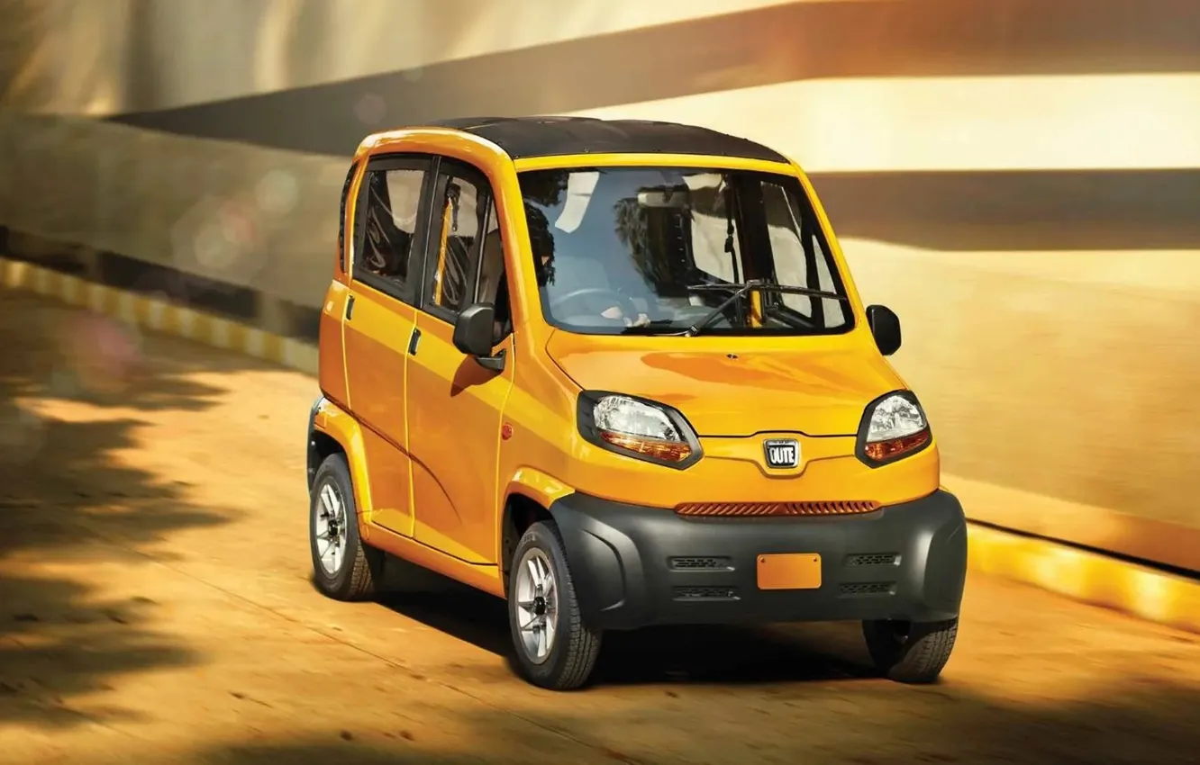 Photo wallpaper car, subcompact, Bajaj, Qute, Bajaj Qute
