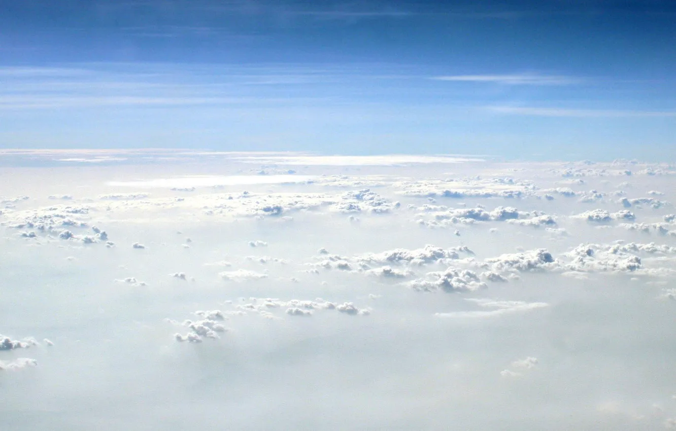 Photo wallpaper the sky, flight, Clouds