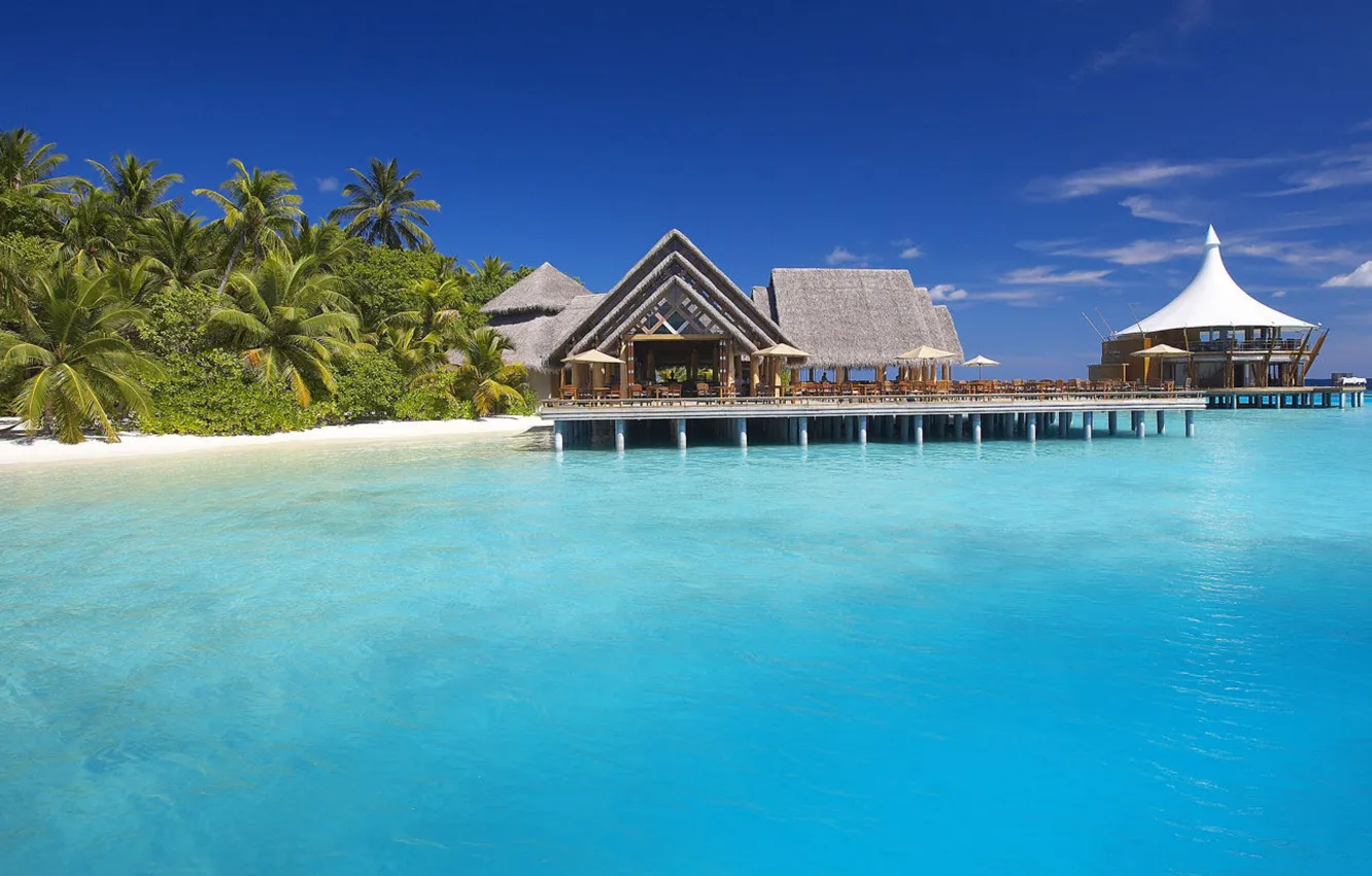 Photo wallpaper the ocean, The Maldives, resort, exotic, water, island, baros maldives resort