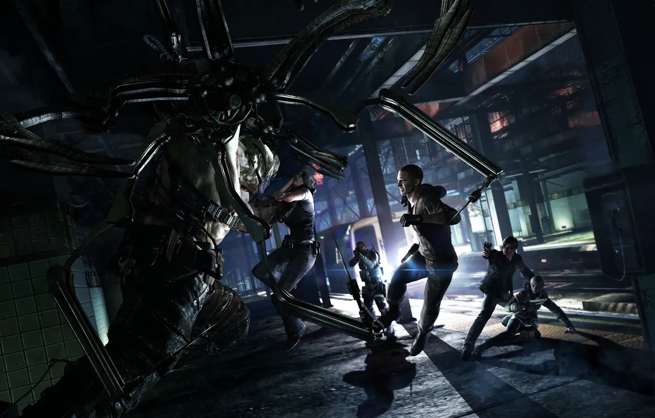 Photo wallpaper weapons, metro, monster, team, fighter, Jake, boss, Capcom