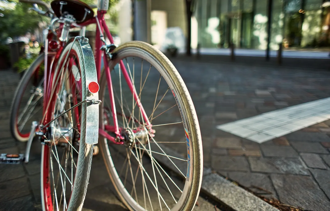 Photo wallpaper bike, the city, street