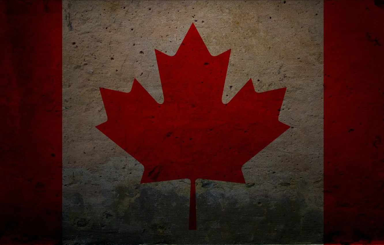 Photo wallpaper flag, Canada, maple leaf