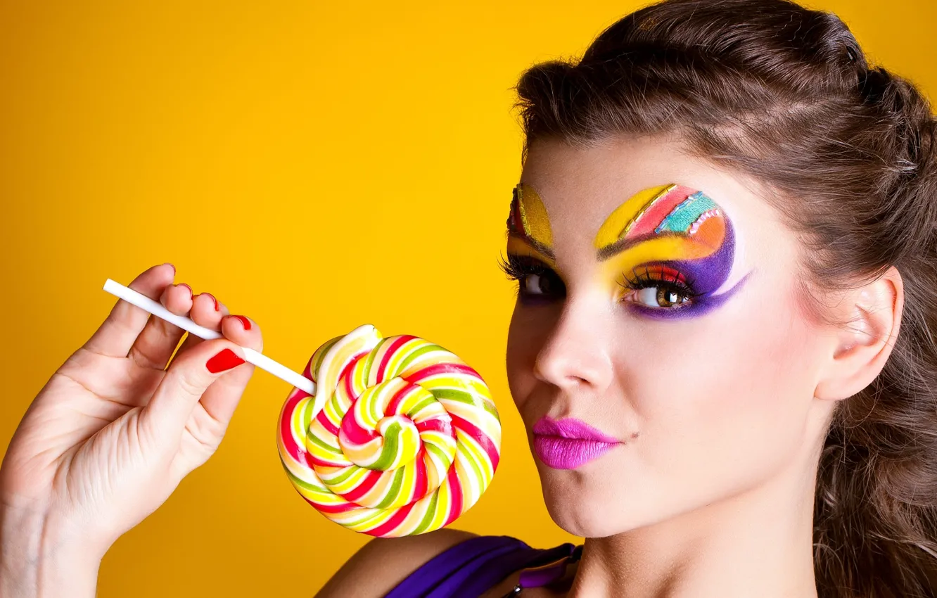 Photo wallpaper colors, candy, makeup