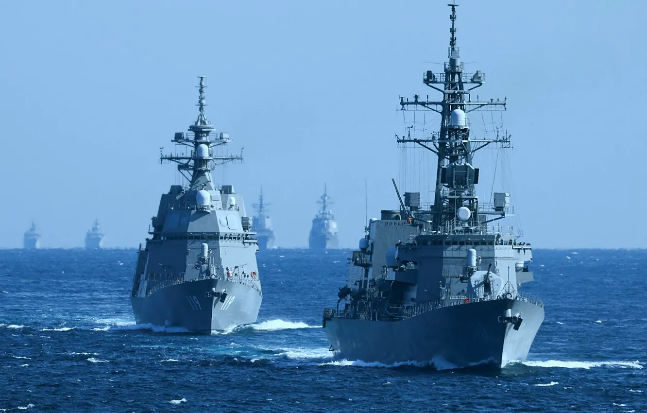 Photo wallpaper Japan, squadron, destroyer, Takanami