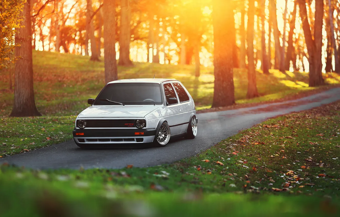 Photo wallpaper car, volkswagen, golf, tuning, gti, stance