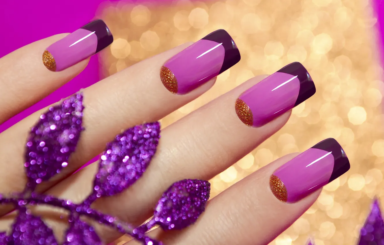 Photo wallpaper hand, fingers, lacquer, manicure