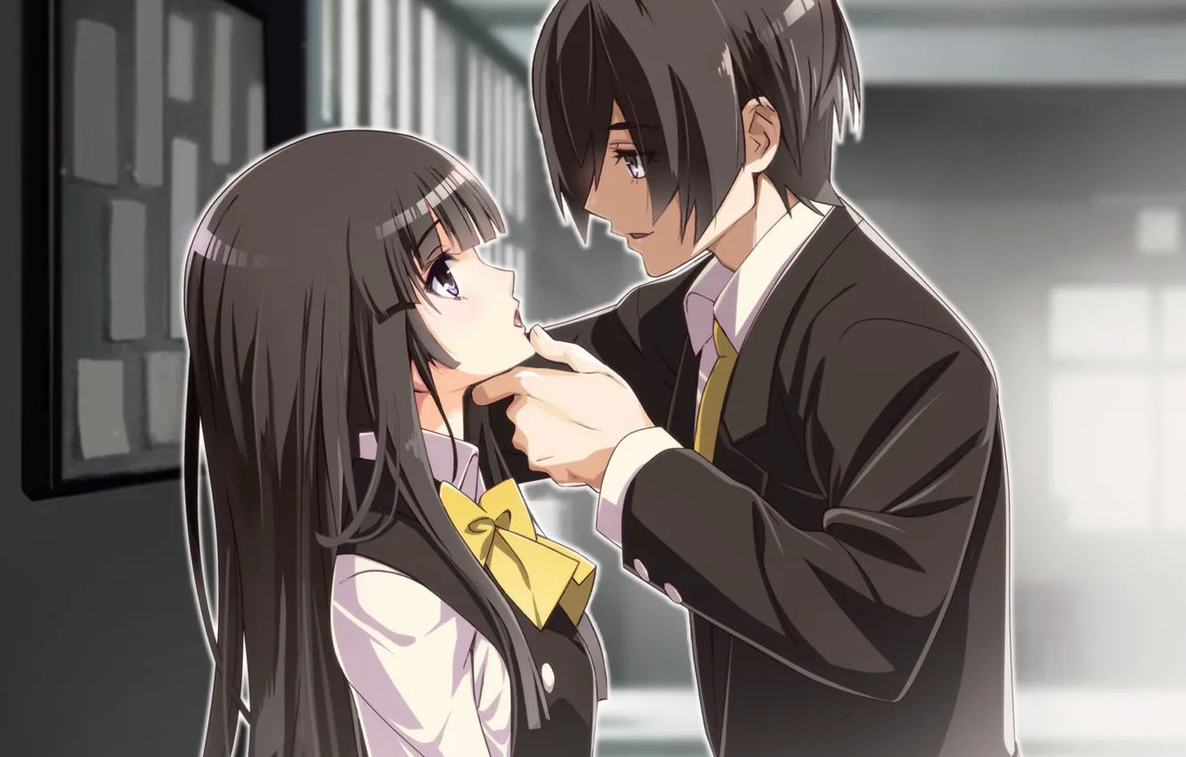 Photo wallpaper girl, guy, Seduction