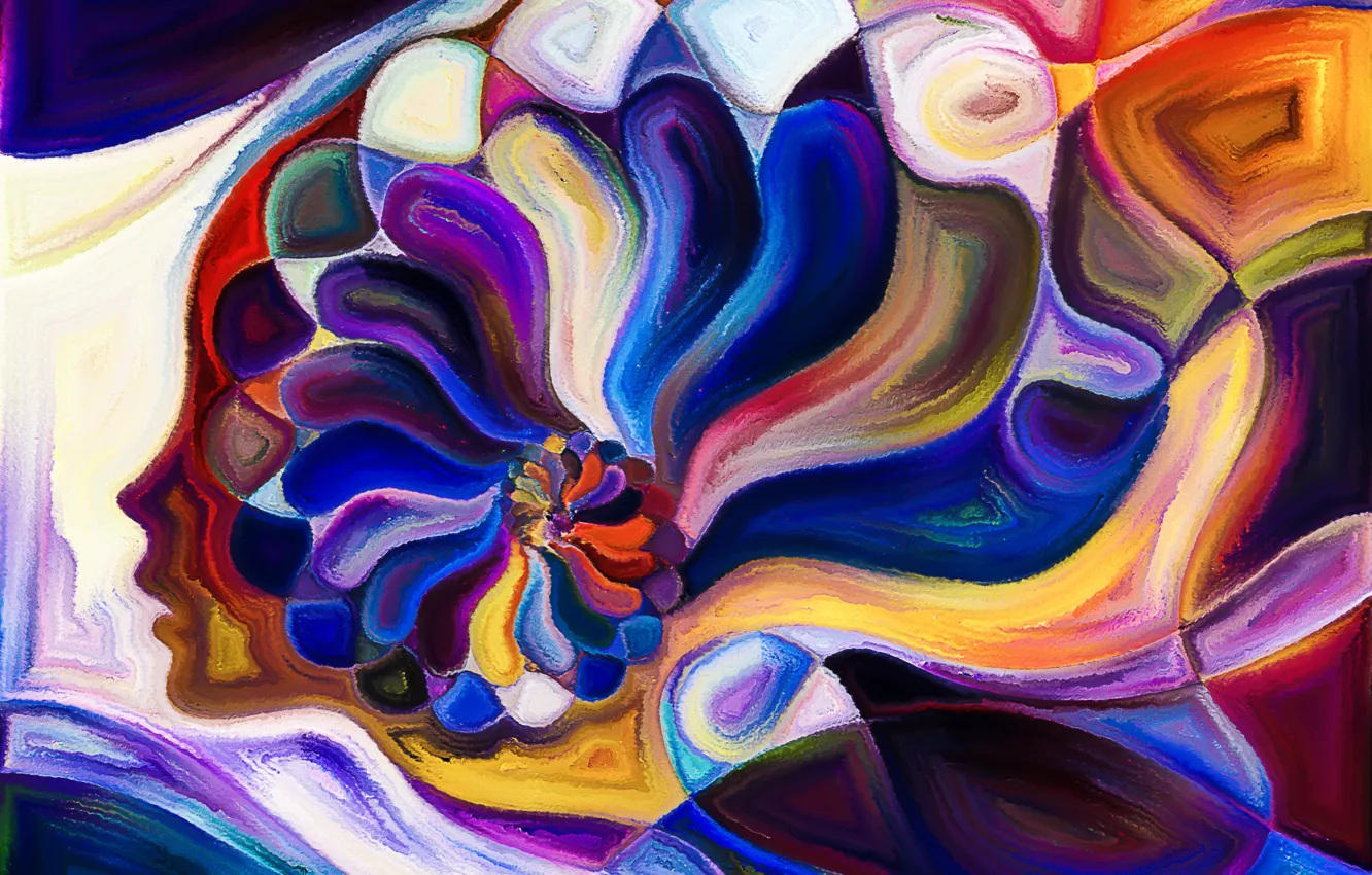 Photo wallpaper colors, pattern, Head