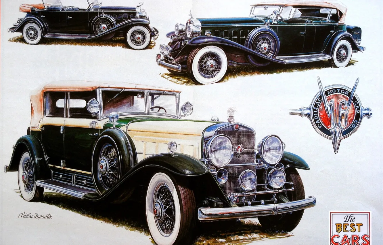 Photo wallpaper machine, figure, car, classic