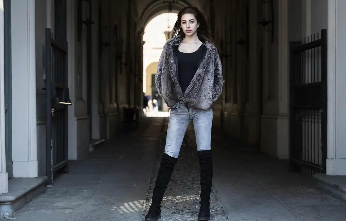 Photo wallpaper the city, style, model, Serena