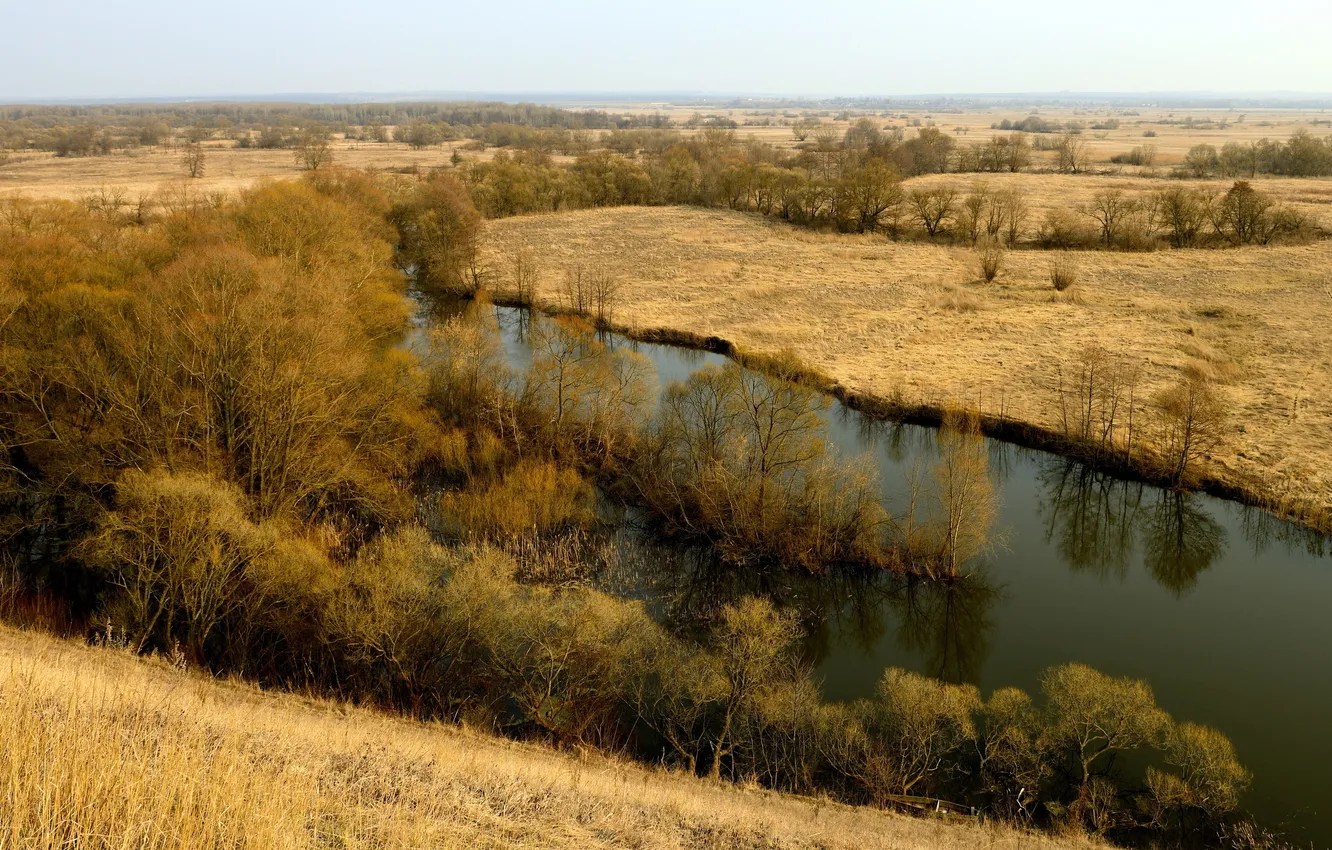 Photo wallpaper landscape, nature, river