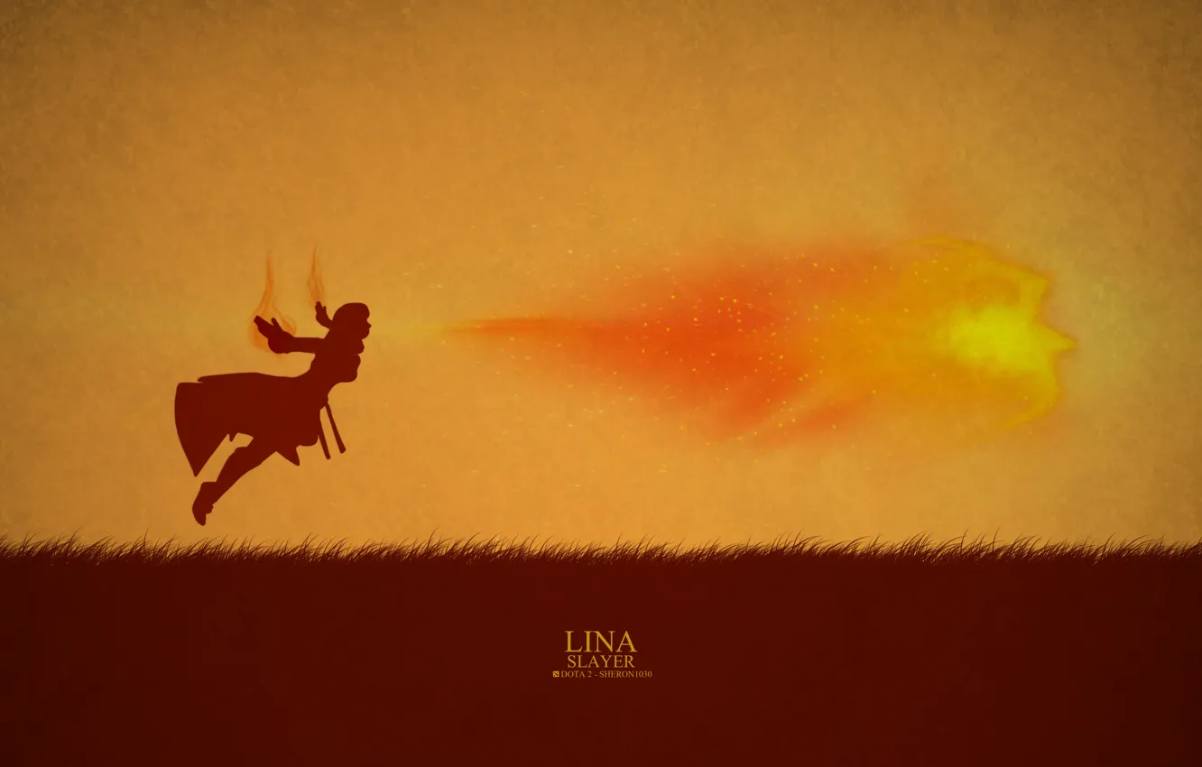 Photo wallpaper lights, flame, red, Valve, Volvo, dota2, slayer, Lina