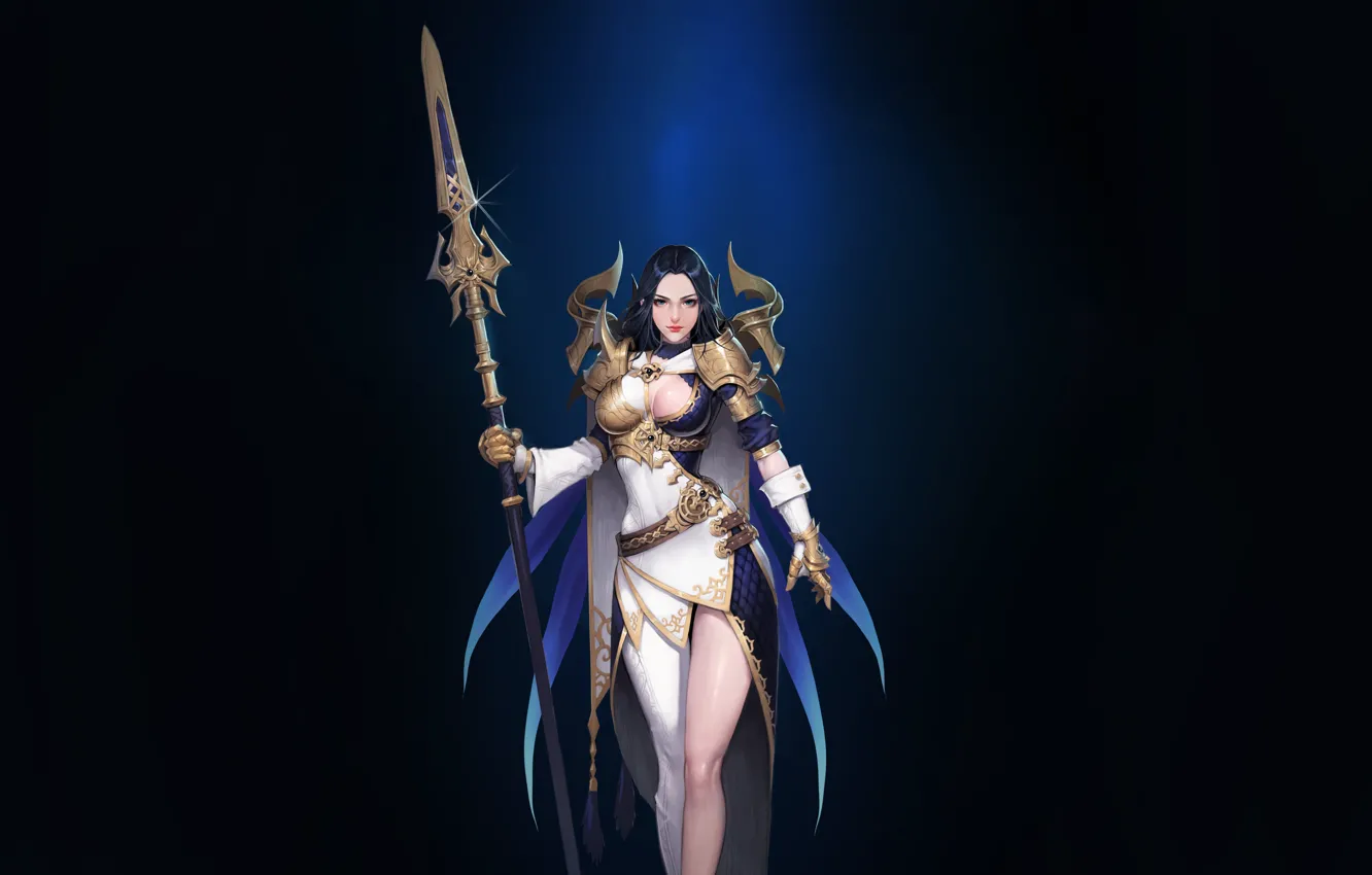 Photo wallpaper girl, fantasy, sexy, armor, style, art, beautiful, figure